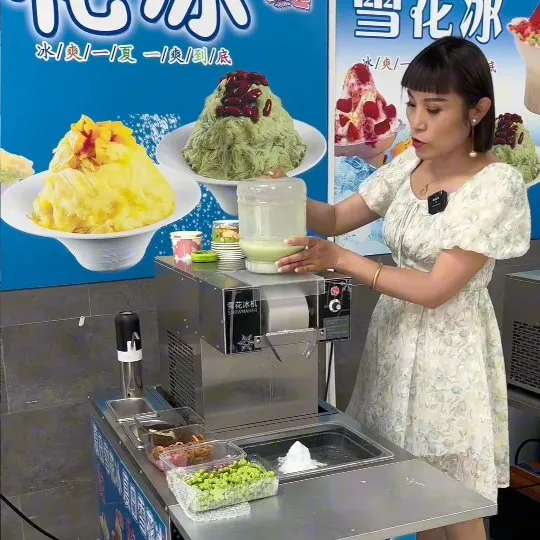 Commercial Electric Ice-Crusher Shaved Machine Snowflake Ice Maker for Soft Snow Cones - Snow Ice Ma